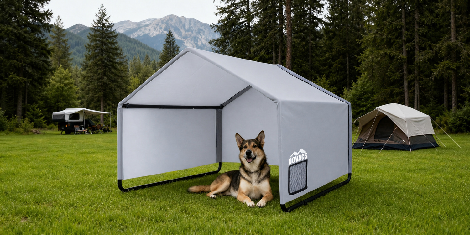 DOVACS extra-large all-season outdoor dog canopy