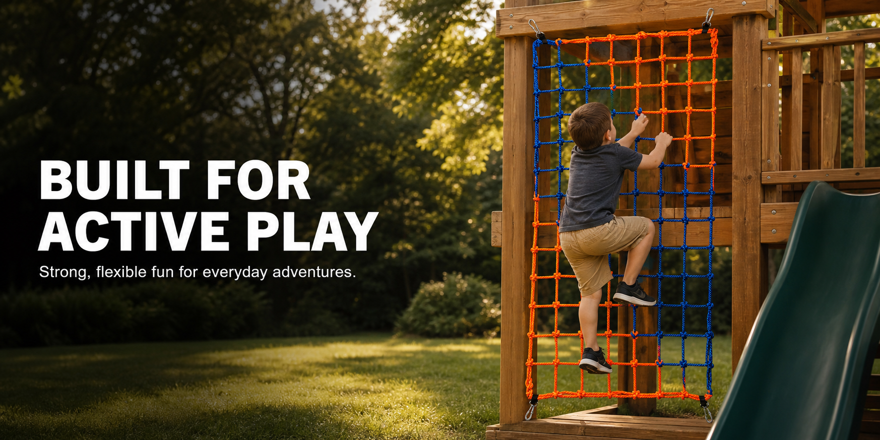 Handmade Climbing Net — Active play